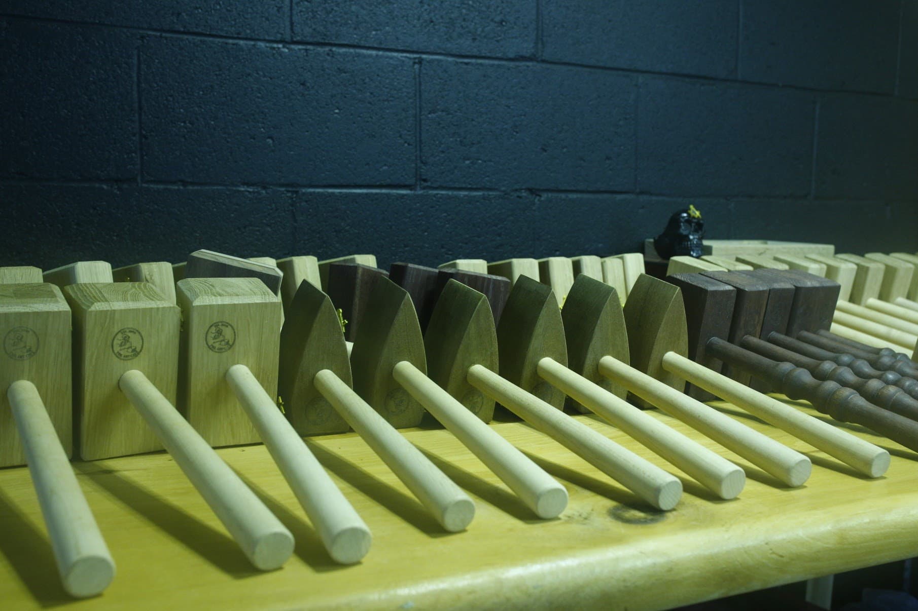 Handmade Masonic and presentation gavels in red oak, white oak, black walnut, and maple